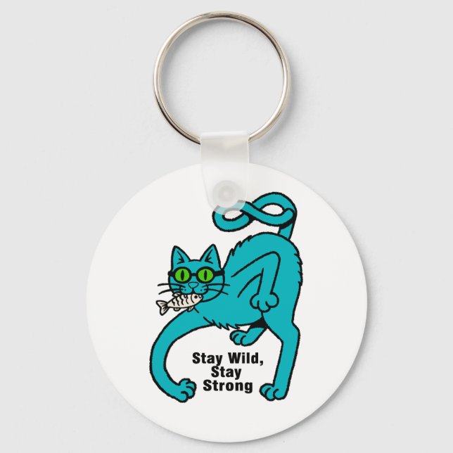 Chaveiro Gato Expressivo Excêntrico (Frente)
