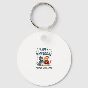 Chaveiro Gato Feliz Natal Feliz Hanukkah Judeu Cristão