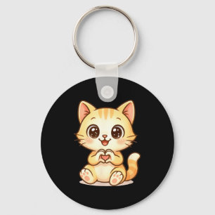 Chaveiro Gato fofo do dia dos namorados coração amor dia de