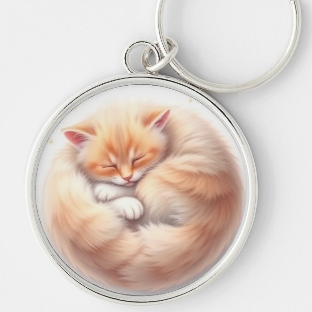 Chaveiro gato fofo dormindo (Frente)