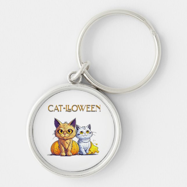 Chaveiro Gato Halloween  (Frente)
