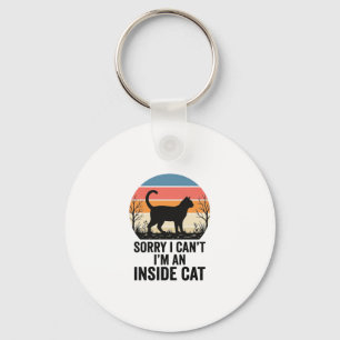 Chaveiro Gato Interior Engraçado Design Vintage Amante de G
