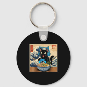 Chaveiro Gato Japonês de Ramen Engraçado Gamer Kawaii Fofo