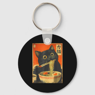 Chaveiro Gato Japonês Ramen de Gato Anime Retrô Engraçado G