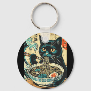 Chaveiro Gato Japonês Ramen Excelente Wave Vintage Art Comi