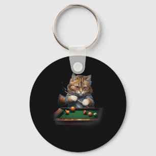 Chaveiro Gato Jogando Piscina Bilhar Legal Gatos Engraçados