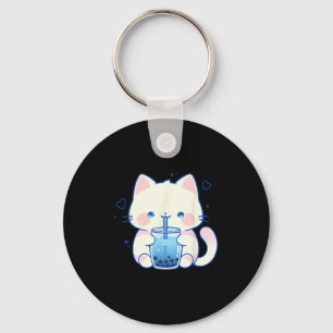 Chaveiro Gato Kawaii Boba Japonês Garota Anime Estética Fof