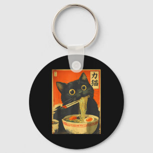 Chaveiro Gato Kawaii Comendo Macarrão Ramen Presente Divert