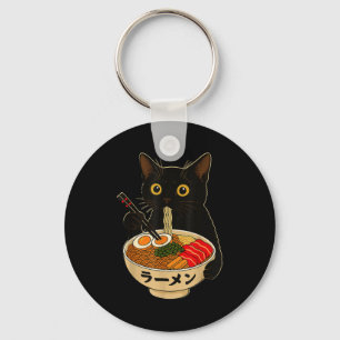 Chaveiro Gato Kawaii Comendo Macarrão Ramen Presente Divert