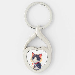 Chaveiro Gato Kawaii Fofo para Amantes de Gatos 