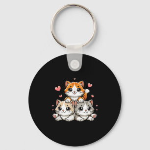 Chaveiro Gato Kawaii Gato Neko Engraçado Gatinho Gato Prese