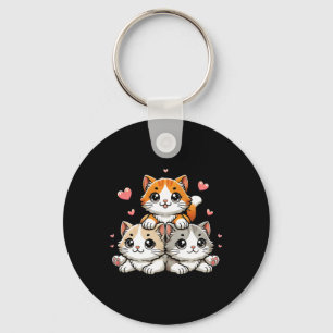 Chaveiro Gato Kawaii Gato Neko Engraçado Gatinho Gato Prese