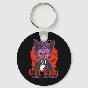 Chaveiro Gato Lady Halloween Feminista Infantil Mulheres de