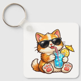 Chaveiro Gato Legal de Verão