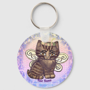 Chaveiro Gato marrom tabby Fada 