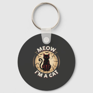Chaveiro Gato Miau Design Gráfico de Halloween_1