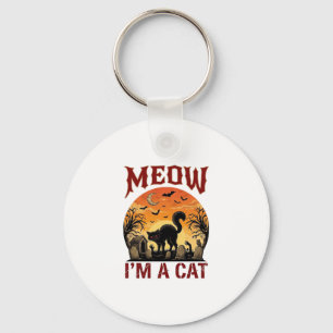 Chaveiro Gato Miau Halloween Preto Cemitério_1