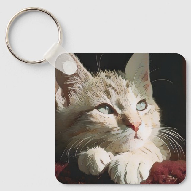 Chaveiro gato,natureza,animal (Frente)