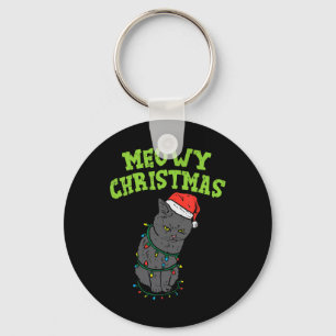 Chaveiro Gato Negro Engraçado Feliz Natal Gato Homens Engra