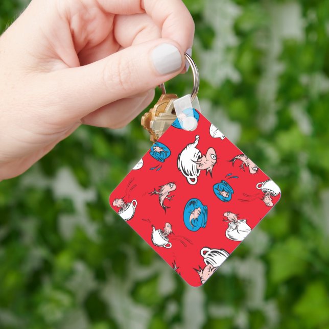 Chaveiro Gato No Chapéu | O Padrão Vermelho Do Peixe (Mão)