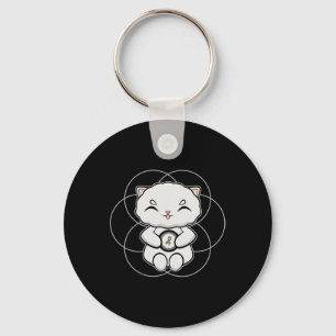 Chaveiro Gato Persa Anime Gatinho Conscientização da Dislex