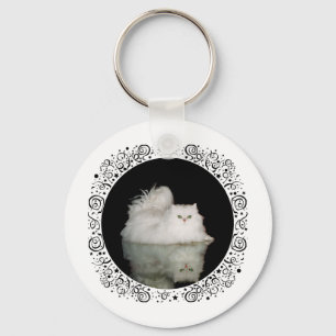 Chaveiro Gato Persa com Olhos Verde Jade