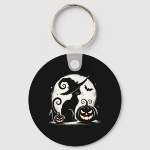 Chaveiro Gato Preto Amantes de Gatos no Halloween Performan