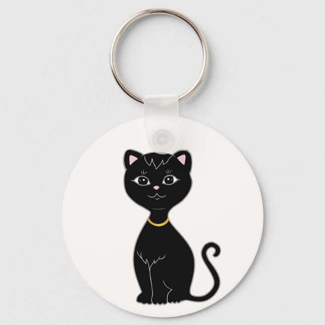 Chaveiro Gato Preto Cinto (Frente)