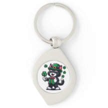 Gato Preto com Vestuário Sortudo