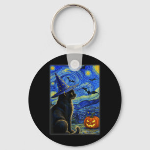 Chaveiro Gato Preto de Halloween Amante de Gatos Engraçados