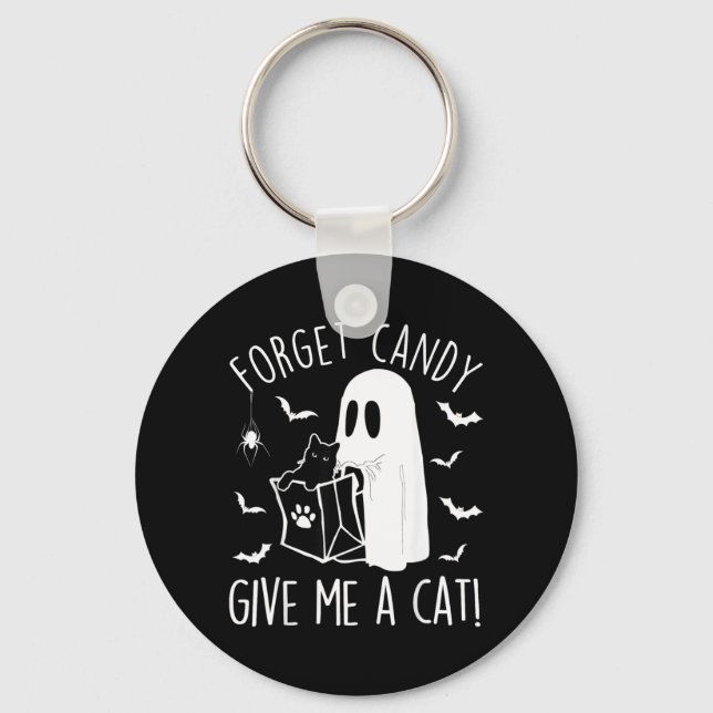 Chaveiro Gato Preto Engraçado Esquece Doce Para Dadores de  (Frente)