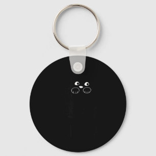 Chaveiro Gato Preto Engraçado Gráfico Kit-Tea