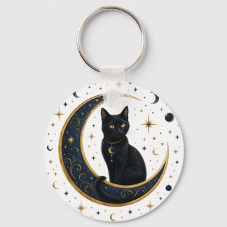 Chaveiro gato preto mágico