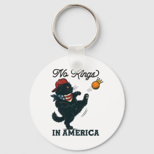 Chaveiro Gato Preto Sem Reis Na América, Gatos Vintage Cont