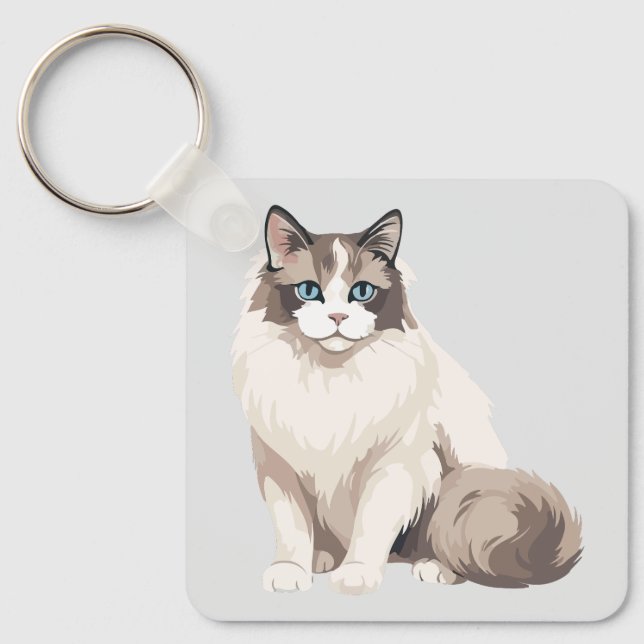 Chaveiro Gato Ragdoll (Frente)