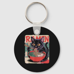 Chaveiro Gato Ramen Design Para Mulheres Homens Crianças Ad