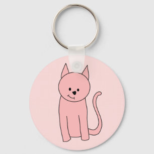 Chaveiro Gato Rosa Bonito