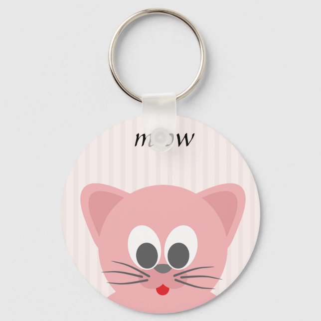 Chaveiro Gato Rosa-de-fenda doce (Frente)