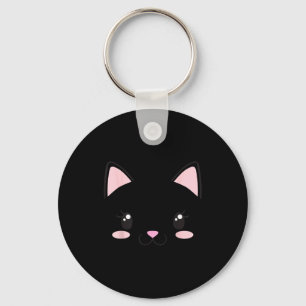 Chaveiro Gato rosto gatinhos cílios fofo engraçado hallowee