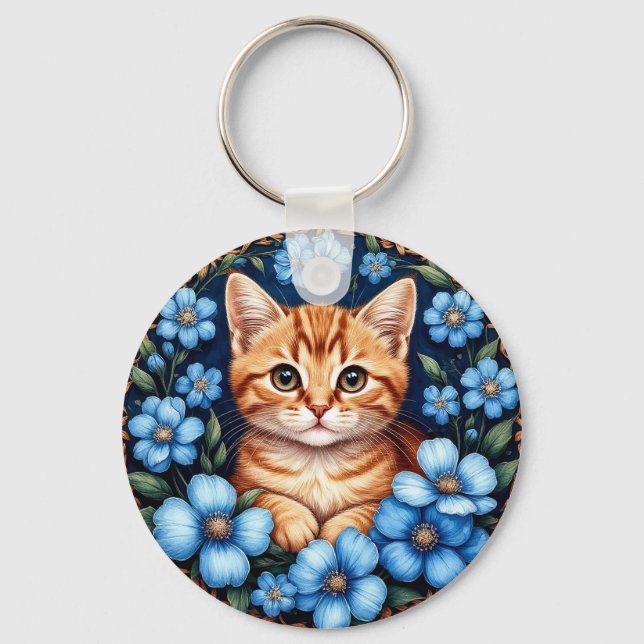 Chaveiro Gato Ruivo Encantador (Frente)