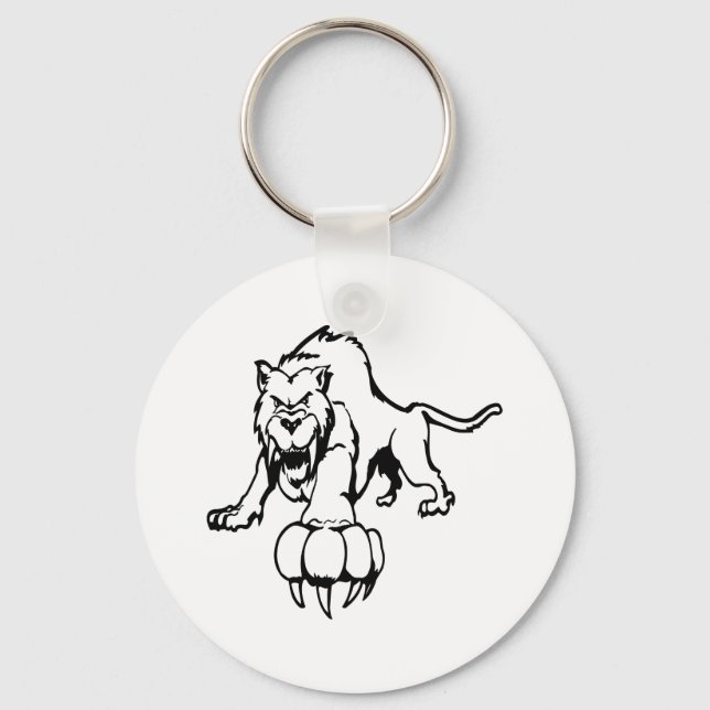 Chaveiro Gato selvagem, gato selvagem, lince, gato, puma, m (Frente)