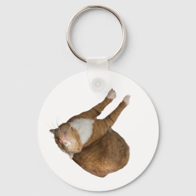 Chaveiro Gato Sol de Cabeça para Baixo (Frente)