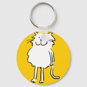 Chaveiro Gato Sorridente Feliz. Tema de Gato