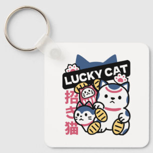 Chaveiro Gato Sortudo Maneki Neko – Gato da Sorte Japonês