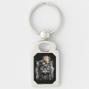 Chaveiro Gato Steampunk Incrível 