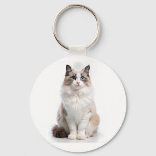 Chaveiro Gato Tabby Adorável com Olhos Brilhantes