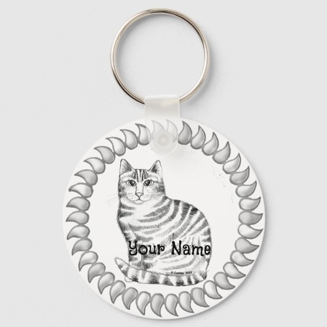 Chaveiro Gato Tabby Mouser  (Frente)