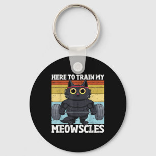 Chaveiro Gato Treina Minhas Meowcles Engraçada Formação De