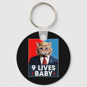 Chaveiro Gato Trump 9 Vidas Por Voto Engraçado Para Gatos T
