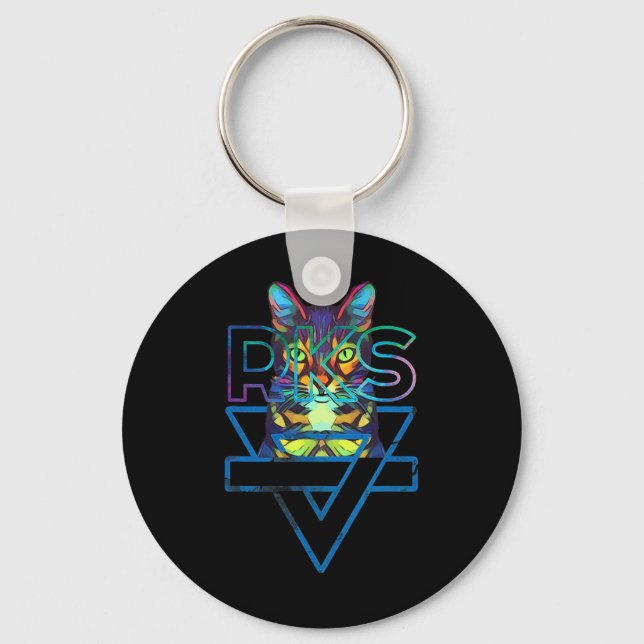 Chaveiro Gatos Arco-íris Kitten Surpresa Gato Fofo  (Frente)